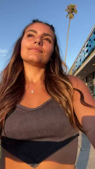 Flashing down the street after dinner! [gif]