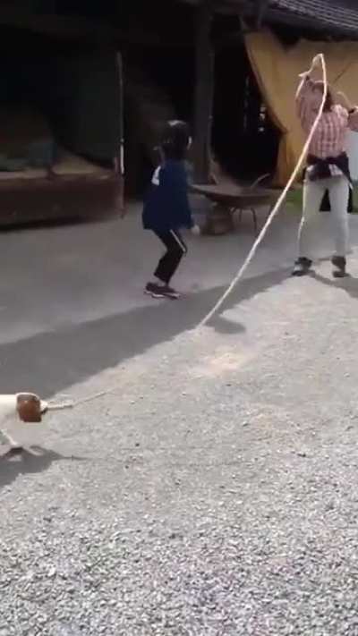 Jumping rope with friends
