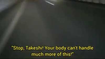 Japanese man chases car while yelling sex at the top of his lungs but with "you say run"