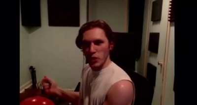 Man scared of balloons