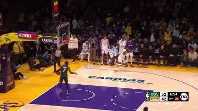 [Highlight] Lebron James gets the steal and does his signature up up and away dunk