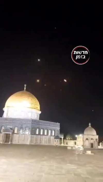 Iranian Missile barrage in Israel over the Temple Mount, 2024