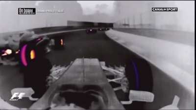 Formula 1 thermal camera on Sergio Perez’s car at Monza.