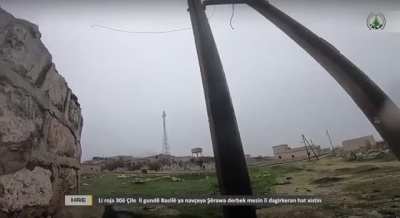 Footage from YPG militants that tried to infiltrate SNA positions in Tel Rıf'at on January 30th