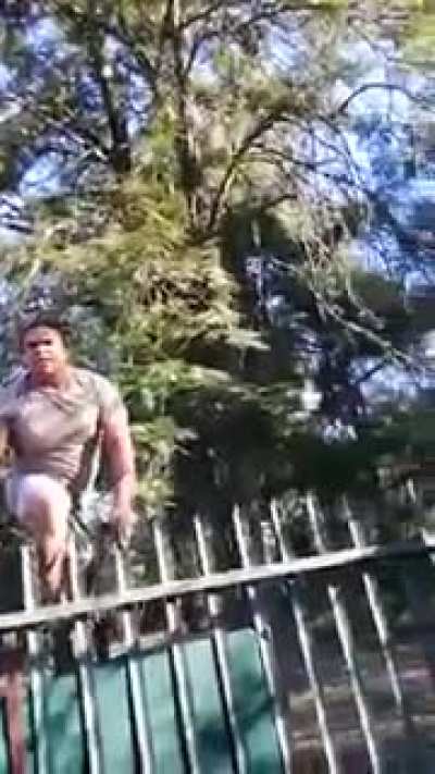 Sometimes good fences make shitty neighbours. Local freak out in South Africa.