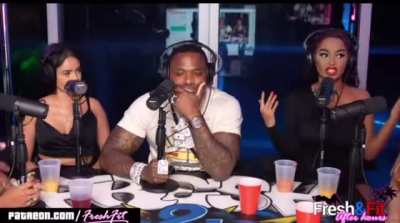 Watch bandman Kevo face as this delusional chick claims she will find her true love in the strip club 😭😭😭