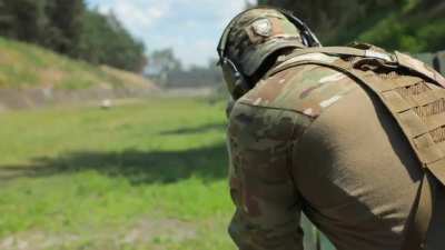Tatar/Crimean combatants of "Crimea Battalion" training before deployment