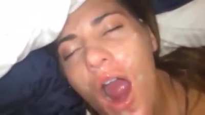 Guy Cums Twice in Under a Minute Giving Girlfriend Facial