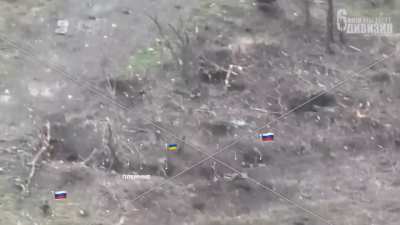 Russian soldiers capture Ukrainian soldiers and throw a grenade in their dugout, north of Klishchiivka