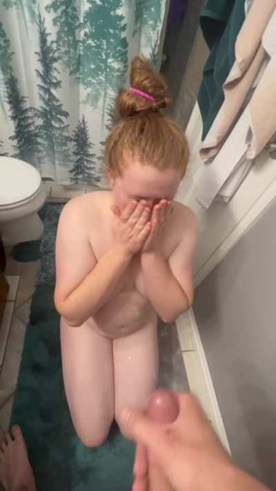 Gorgeous ginger likes it at first