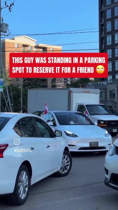 Fighting over parking space in Canada!