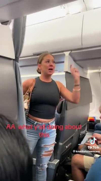 Women claims she sees someone on back of American Airlines flight that isn&acirc;t &acirc;real&acirc; . Flight delayed 3 hours due to crew checking for any suspicious activity. 