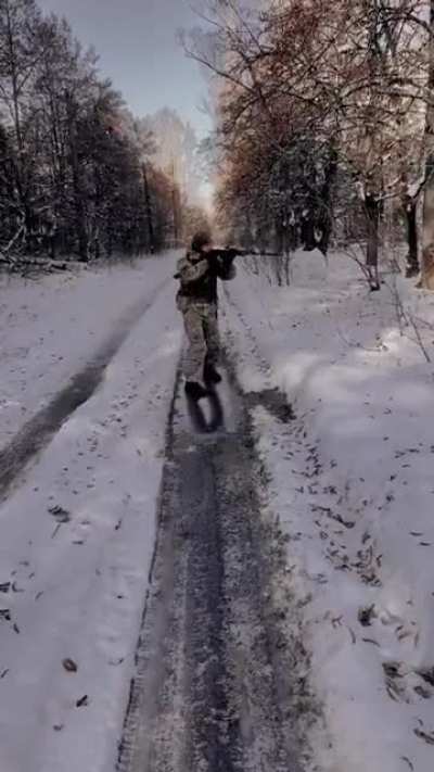 Ukrainian soldiers skating on thin ice.