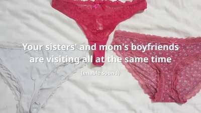 Your sisters' and mom's boyfriends are visiting all at once, so you're NOT sleeping tonight