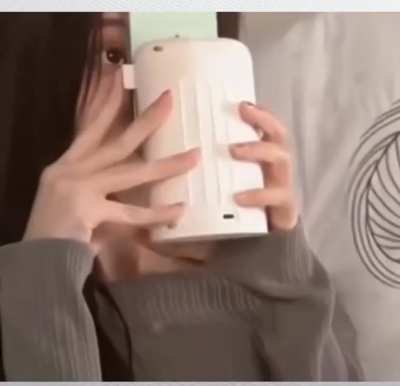 Remote kissing device recently invented by a Chinese university student. The device is designed specifically for long-distance relationships and can mimic and transfer the kiss of a person to the "mouth on the other side"