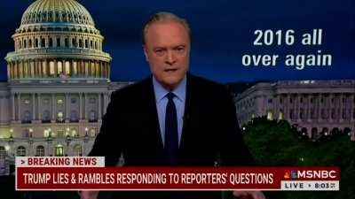 Lawrence O'Donnell of MSNBC does an amazing job and rips into the American News Media live and his colleagues on turning back the clock to 2016 covering Trump. "Lies are not an answer. Please crush them on social media"