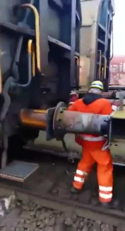 Connecting railway cars like a boss