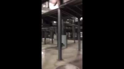 Hispanic workers leave for the day after a couple were fired, shutting the whole place down