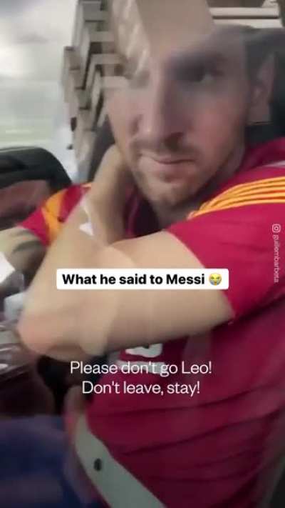Couple of Fans surrounds Messi after the game and asked him to stay.