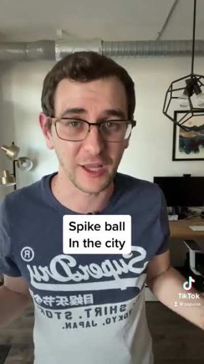 Spike ball in the city parks is just male peacocking