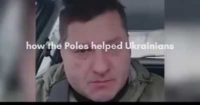 Here is a very emotional "thank you" video from a Ukrainian man talking in Polish to the people in Poland. He's grateful for hosting his family as refugees while he's defending Ukraine from Russia on the frontlines.