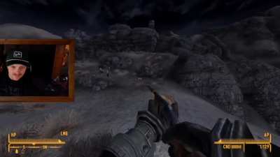 Discovering a deathclaw for the first time (Fallout: NV - Played by Gus Johnson)