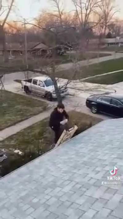 When drinking on your friend's roof during the day- Courtesy of Tiktok