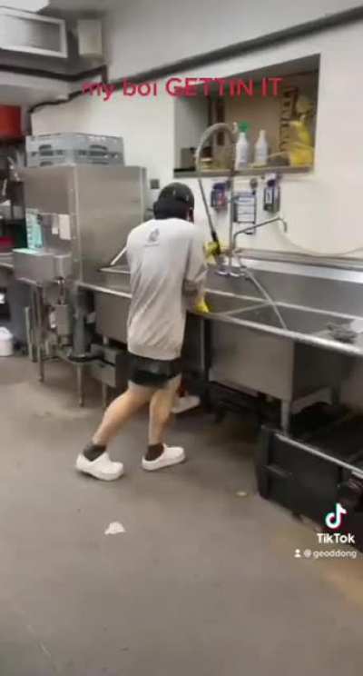Having fun at work when no one's around