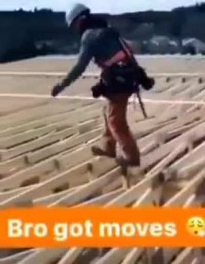 He&rsquo;s literally hitting the griddy on the roof rn