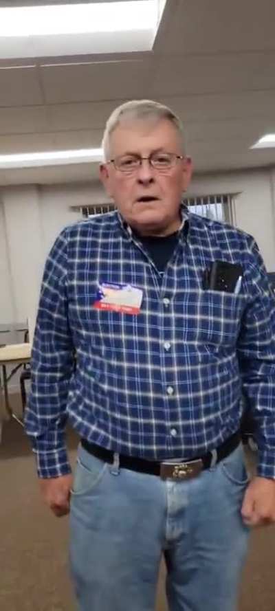 Woman throws a tantrum because she isn’t allowed to electioneer at the polls.