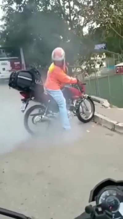 Flying biker