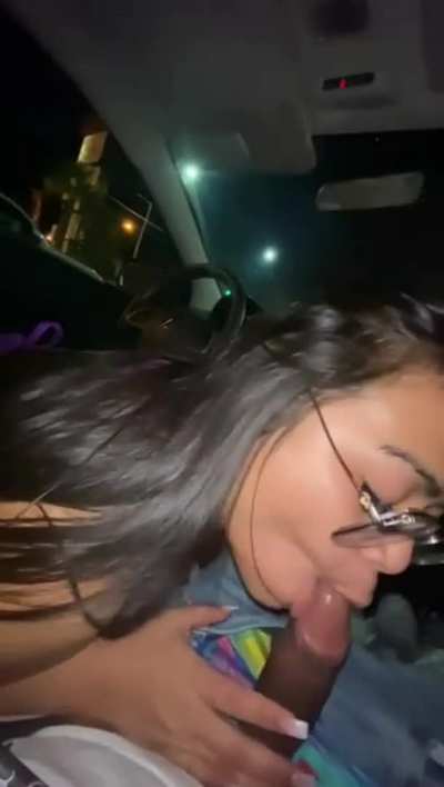 Asian Chick Wants To Drive &amp;amp; Suck Dick At The Same Time
