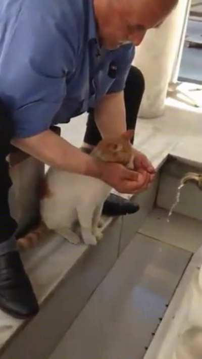 One good act of kindness. From the looks of it this was in the abdest area in a Turkish Masjid