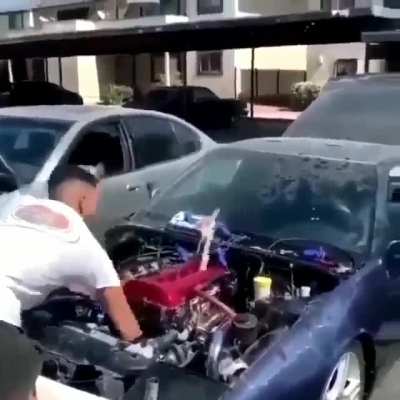 car guy doing car things