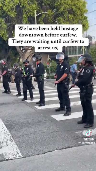 Protesters being 