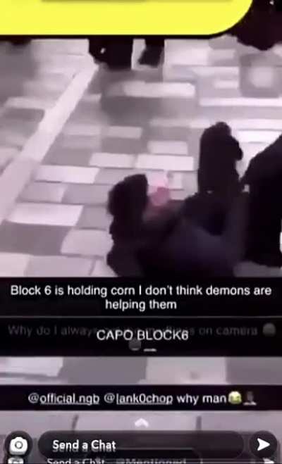 Capo #Block6 getting rushed and punched up