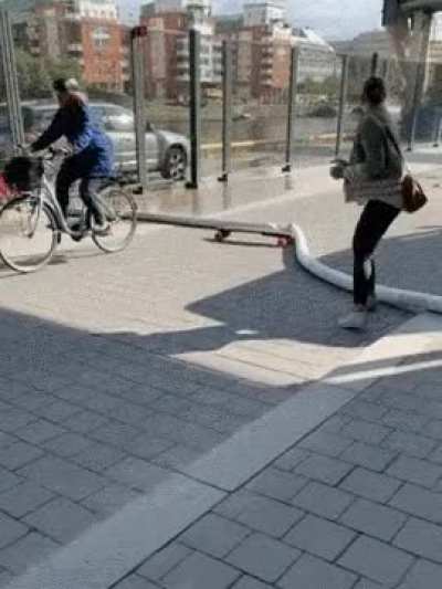 Man gone, skateboard stayed.