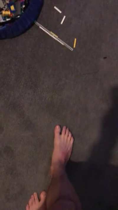steppin on a lego