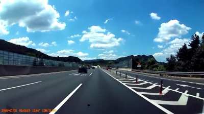 Mom misses exit and reverses into an 18 wheeler