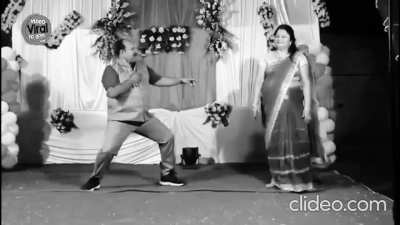 Thom yorke would be proud of this Indian uncle dancing to lotus flower.