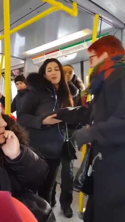 Man in Sweden intimidates a pair of woman into giving up their seats