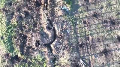 Russian infantry assault repelled by drones of the Svoboda Battalion from the National Guard of Ukraine "Rubizh" Brigade.