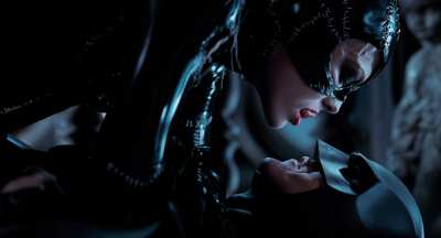 Michelle Pfeiffer as Catwoman in Batman Returns with The Lick