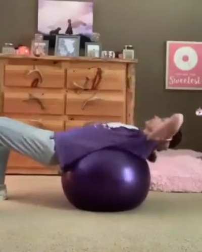 It's sometimes great to have a helping hand while exercising... Sometimes not