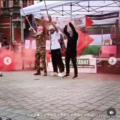 Third annual Samidoun-organized "Resistance Festival," which ran from June 6 to Sunday, June 8, re-enacting Oct 7th in Brussells, Belgium