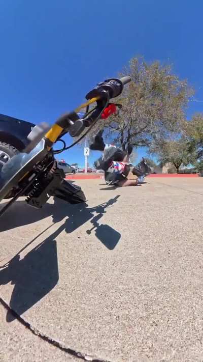 WCGW driving 35+ mph on the sidewalk