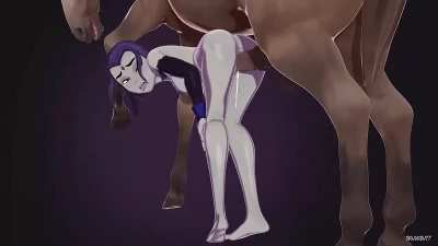 Raven getting pounded by her horse (Skuddbutt)