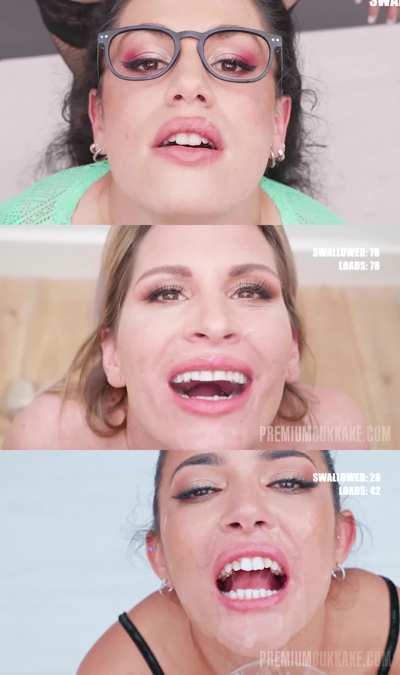 Open mouth cum swallowing technique