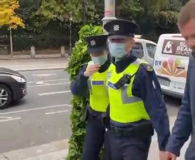 Irish policewoman gets spooked by plant
