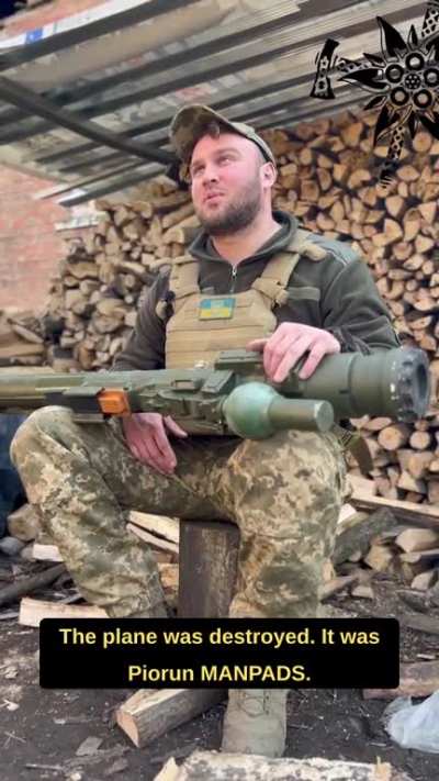 Ukrainian operator "Chub" denazified a Russian Su-25 plane on 9 March using the Polish Piorun MANPADS.